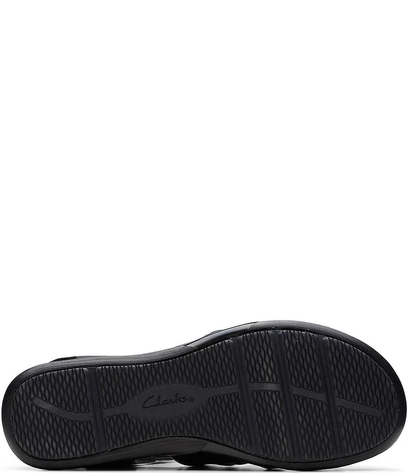 Clarks Artisan Kitly Ave Leather Pleated Straps Sandals