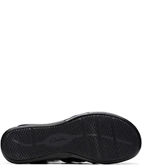 Clarks Artisan Kitly Ave Leather Pleated Straps Sandals