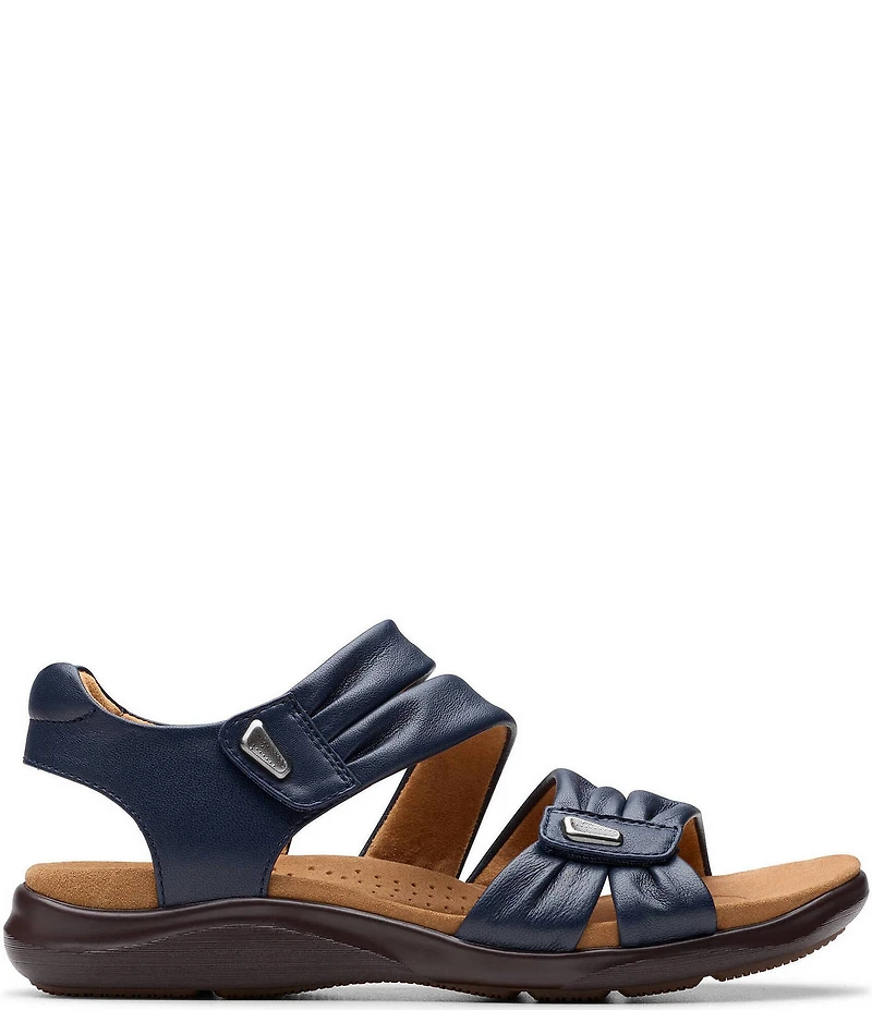 Clarks Artisan Kitly Ave Leather Pleated Straps Sandals