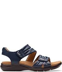 Clarks Artisan Kitly Ave Leather Pleated Straps Sandals