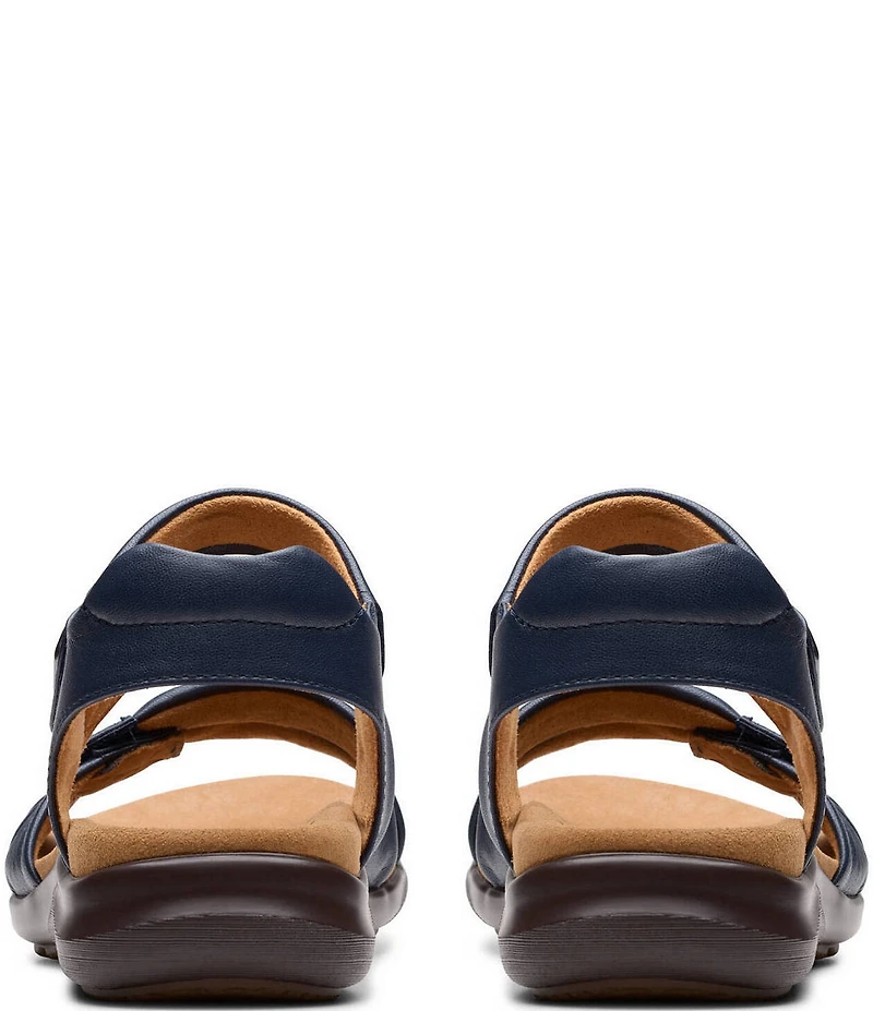Clarks Artisan Kitly Ave Leather Pleated Straps Sandals