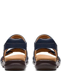 Clarks Artisan Kitly Ave Leather Pleated Straps Sandals
