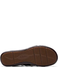 Clarks Artisan Kitly Ave Leather Pleated Straps Sandals