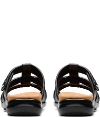 Clarks Artisan Kitly Leather Slide Sandals