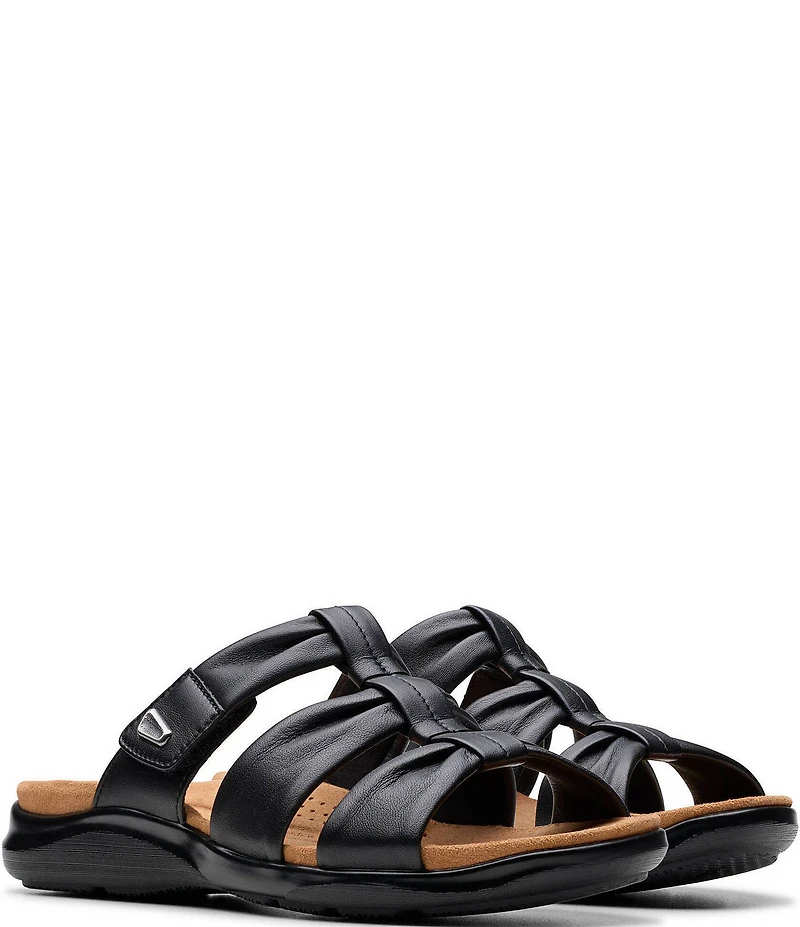 Clarks Artisan Kitly Leather Slide Sandals
