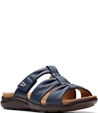 Clarks Artisan Kitly Leather Slide Sandals