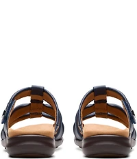 Clarks Artisan Kitly Leather Slide Sandals