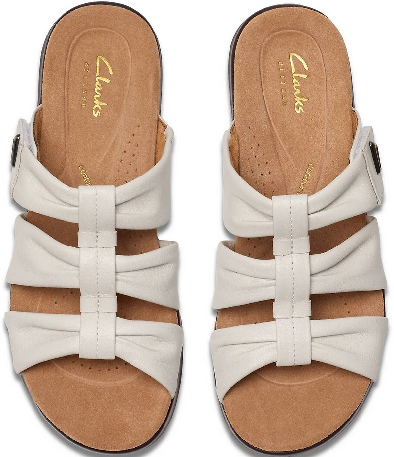Clarks Artisan Kitly Leather Slide Sandals