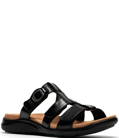 Clarks Artisan Kitly Patent Leather Slide Sandals