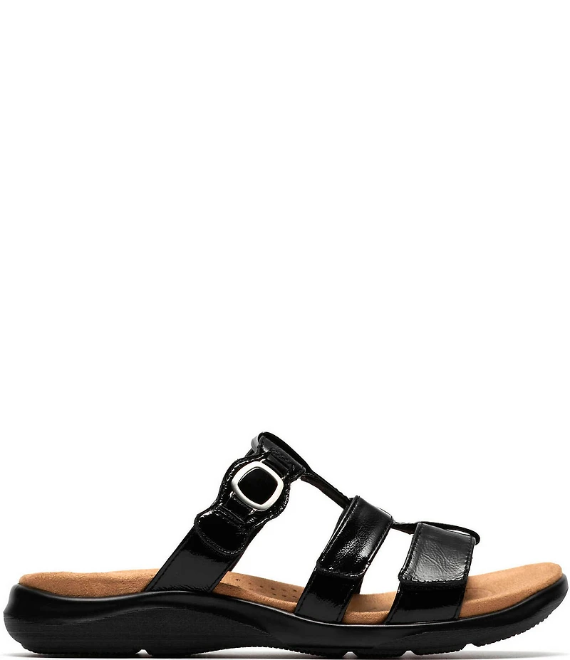 Clarks Artisan Kitly Patent Leather Slide Sandals