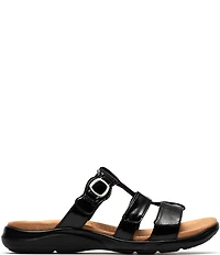 Clarks Artisan Kitly Patent Leather Slide Sandals