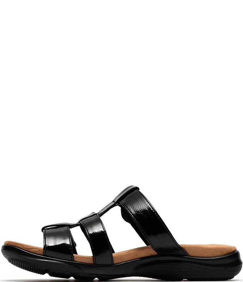 Clarks Artisan Kitly Patent Leather Slide Sandals