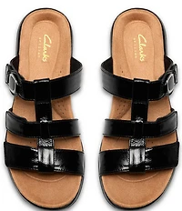 Clarks Artisan Kitly Patent Leather Slide Sandals