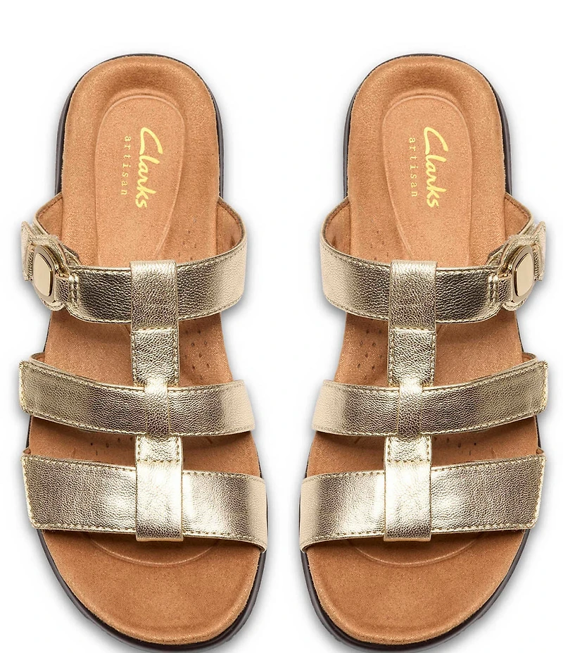 Clarks Artisan Kitly Patent Leather Slide Sandals