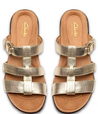 Clarks Artisan Kitly Patent Leather Slide Sandals