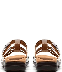 Clarks Artisan Kitly Patent Leather Slide Sandals