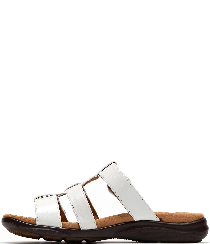 Clarks Artisan Kitly Patent Leather Slide Sandals