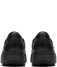 Clarks Artisan Loriini Izzy Leather Chain Hardware Platform Wedge Loafers