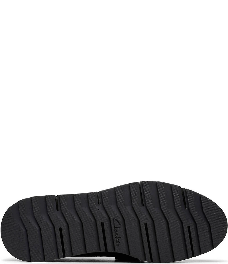 Clarks Artisan Loriini Izzy Patent Leather Chain Hardware Platform Wedge Loafers