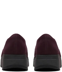 Clarks Artisan Loriini West Nubuck Suede Wedge Loafers
