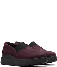 Clarks Artisan Loriini West Nubuck Suede Wedge Loafers