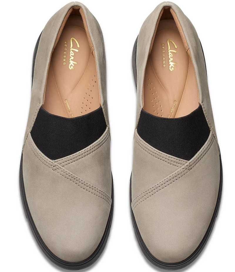 Clarks Artisan Loriini West Nubuck Suede Wedge Loafers