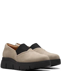 Clarks Artisan Loriini West Nubuck Suede Wedge Loafers