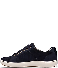 Clarks Artisan Nalle Zen Crocodile Textured Lace Up Zip Sneakers