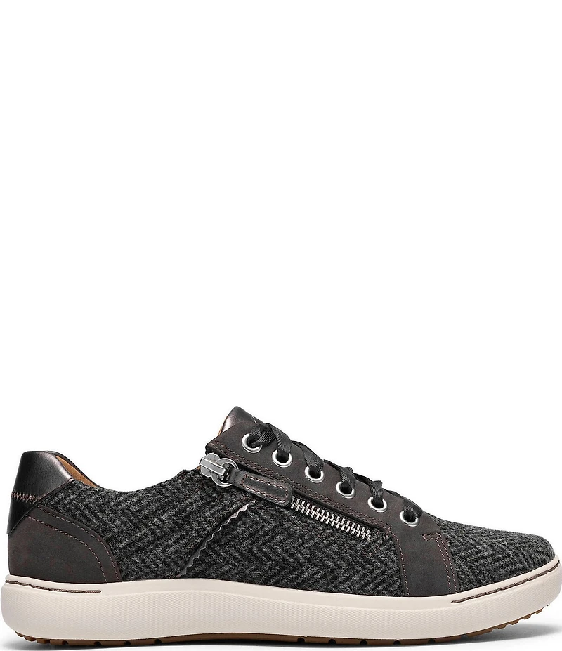Clarks Artisan Nalle Zen Herringbone Lace Up Zip Sneakers