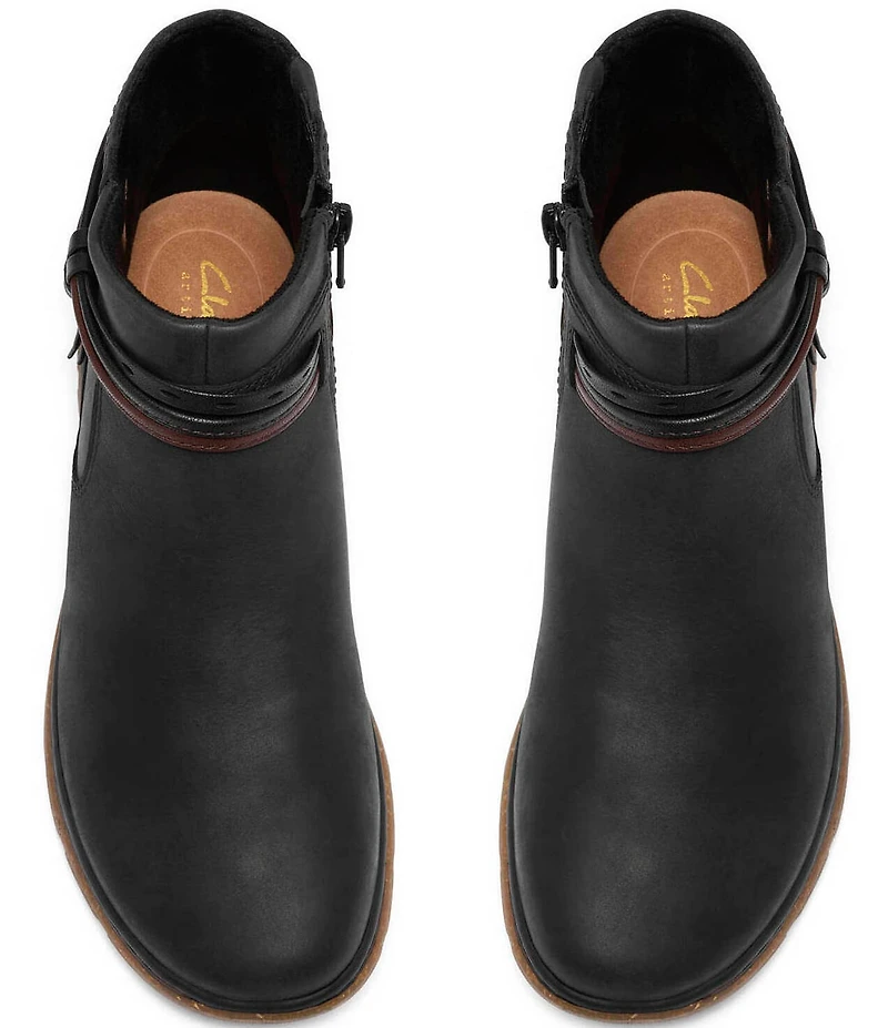 Clarks Artisan Orlene Roam Leather Chelsea Ankle Booties