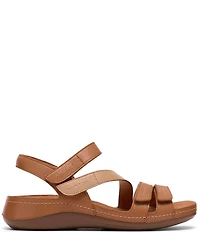 Clarks Artisan Cecily Mix Leather Adjustable Sandals