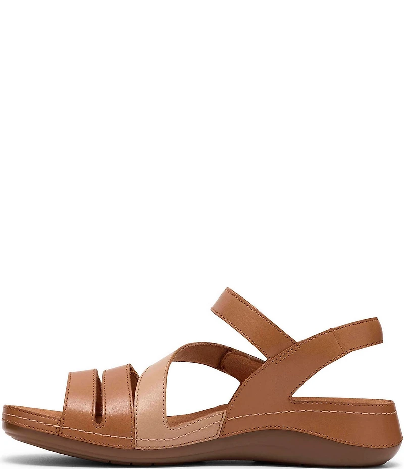 Clarks Artisan Cecily Mix Leather Adjustable Sandals
