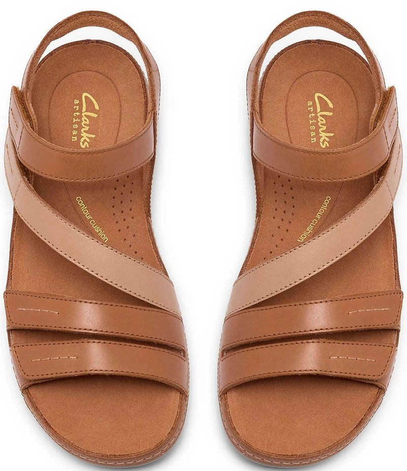 Clarks Artisan Cecily Mix Leather Adjustable Sandals