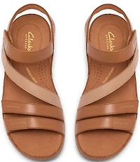 Clarks Artisan Cecily Mix Leather Adjustable Sandals