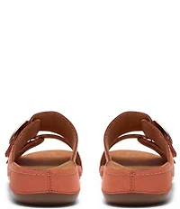 Clarks Artisan Cecily Step Nubuck Suede Slide Sandals