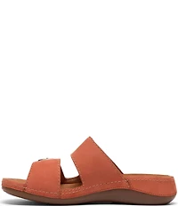 Clarks Artisan Cecily Step Nubuck Suede Slide Sandals