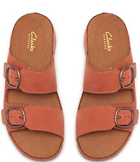 Clarks Artisan Cecily Step Nubuck Suede Slide Sandals