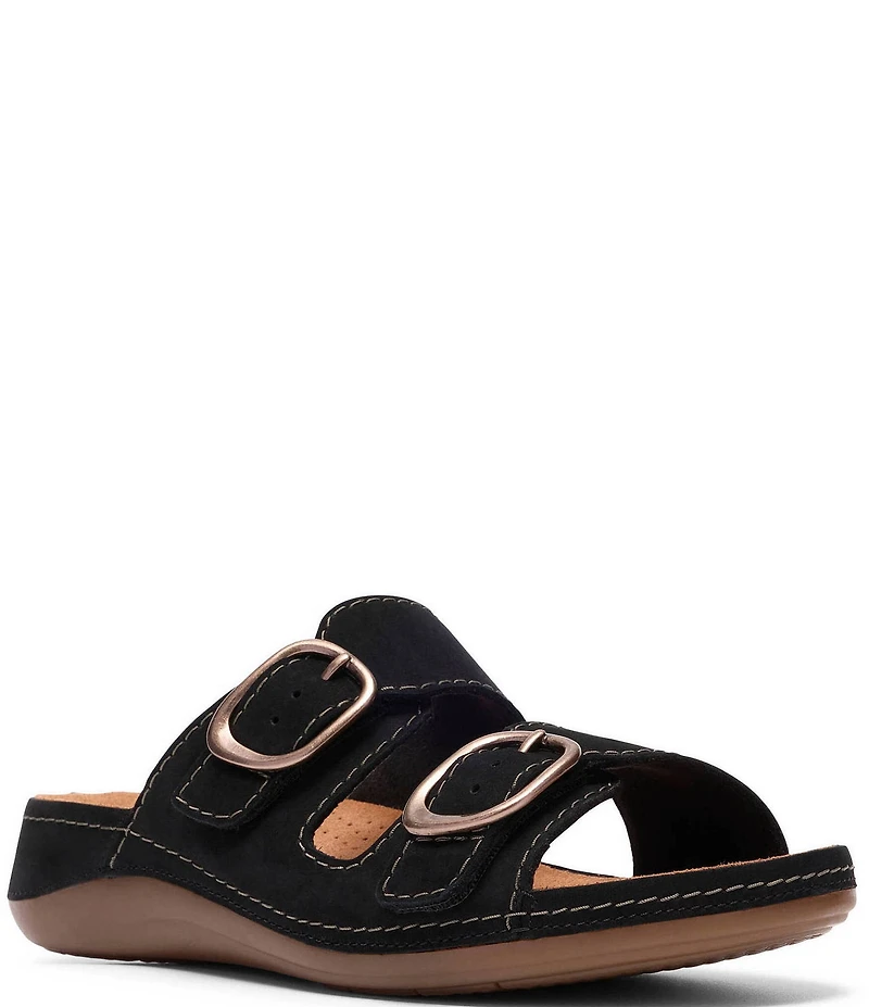 Clarks Artisan Cecily Step Nubuck Suede Slide Sandals