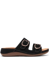 Clarks Artisan Cecily Step Nubuck Suede Slide Sandals