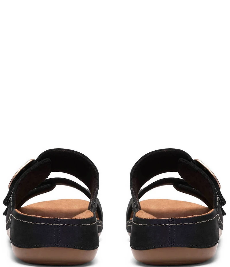 Clarks Artisan Cecily Step Nubuck Suede Slide Sandals