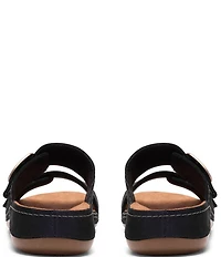 Clarks Artisan Cecily Step Nubuck Suede Slide Sandals