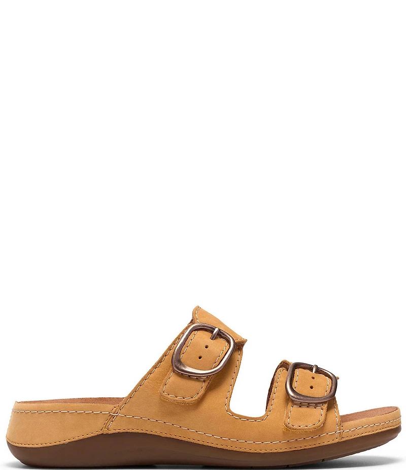 Clarks Artisan Cecily Step Nubuck Suede Slide Sandals