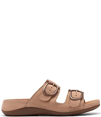 Clarks Artisan Cecily Step Nubuck Suede Slide Sandals