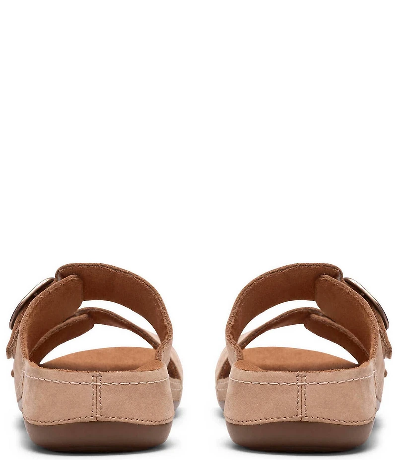 Clarks Artisan Cecily Step Nubuck Suede Slide Sandals