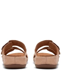 Clarks Artisan Cecily Step Nubuck Suede Slide Sandals
