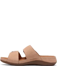 Clarks Artisan Cecily Step Nubuck Suede Slide Sandals