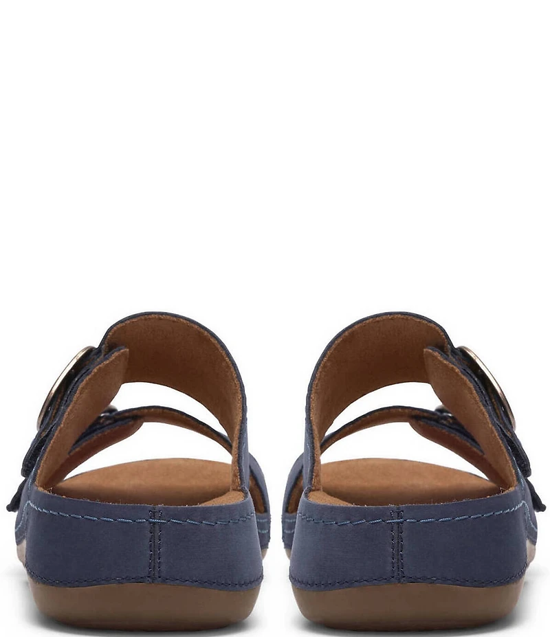 Clarks Artisan Cecily Step Nubuck Suede Slide Sandals