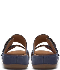 Clarks Artisan Cecily Step Nubuck Suede Slide Sandals