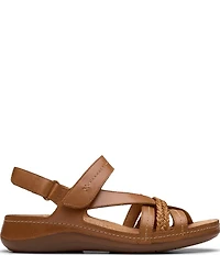 Clarks Artisan Cecily Strap Leather Braided Sandals