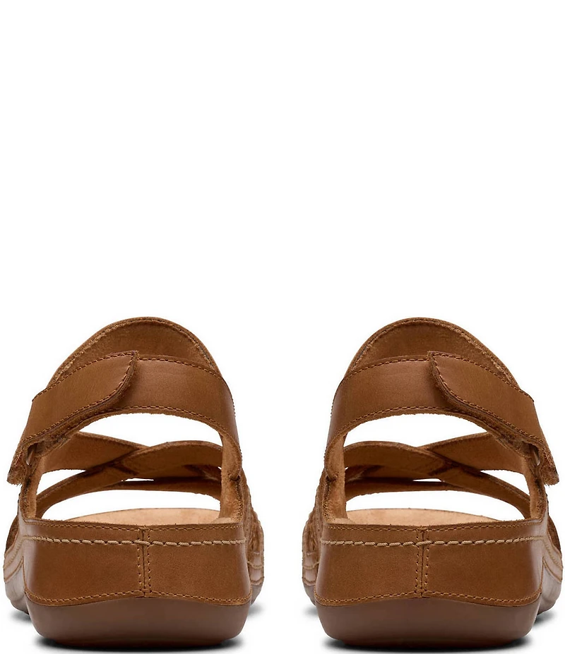 Clarks Artisan Cecily Strap Leather Braided Sandals